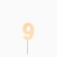 Bougie Chiffre 9 � Cr�me