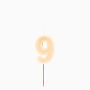 Bougie Chiffre 9 � Cr�me
