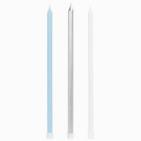 12 Bougies Bleues Extra-Longues � 14,5 cm