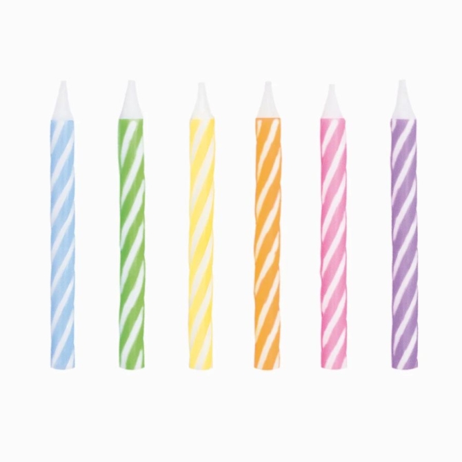 24 Bougies d Anniversaire en Spirale – 6 cm