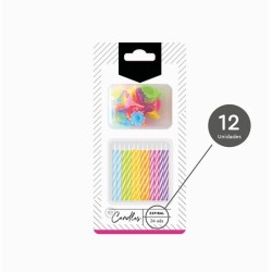 24 Bougies d Anniversaire en Spirale – 6 cm. n°2