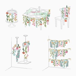 Guirlande Florale � 3 m. n�1