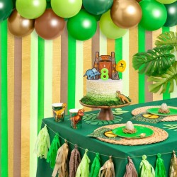 Kit Arche de Ballons et Rideau Vert � Dino. n�2