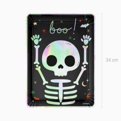 Lot de 2 Plateaux Halloween � Squelette Iris�. n�1