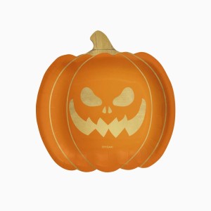 6 Assiettes Halloween Citrouille