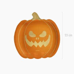 6 Assiettes Halloween Citrouille. n°1