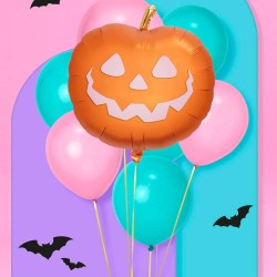 Ballon Aluminium H�lium Citrouille Trick or Treat � 60 cm. n�2