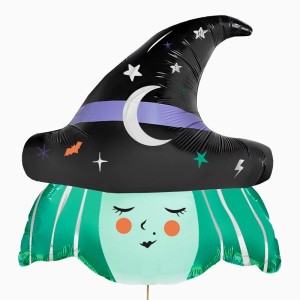 Ballon Aluminium Hélium Sorcière Trick or Treat – 70 cm