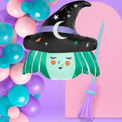 Ballon Aluminium H�lium Sorci�re Trick or Treat � 70 cm. n�2