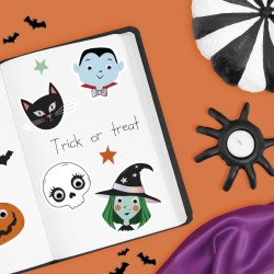 17 Stickers Halloween Yeux Mobiles – Trick or Treat. n°3