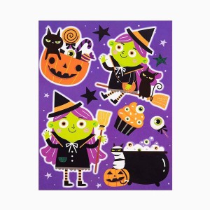 Sticker de Fen�tre Halloween � Petite Sorci�re