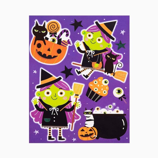 Sticker de Fenêtre Halloween – Petite Sorcière
