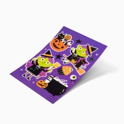 Sticker de Fenêtre Halloween – Petite Sorcière. n°2