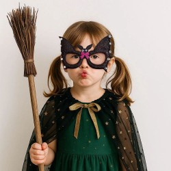 Lunettes Halloween Chauve-Souris avec Noeud Rose. n°2