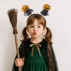Serre-Tête Halloween Citrouille avec Tulle. n°1
