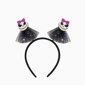Serre-T�te Halloween Squelette Noeud Rose avec Tulle
