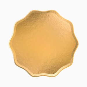 Lot de 2 Sous-Assiettes Étoile Dorée Métallisée Ø 33 cm