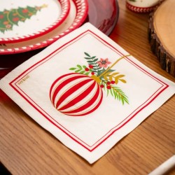 30 Serviettes Boule de No�l. n�2