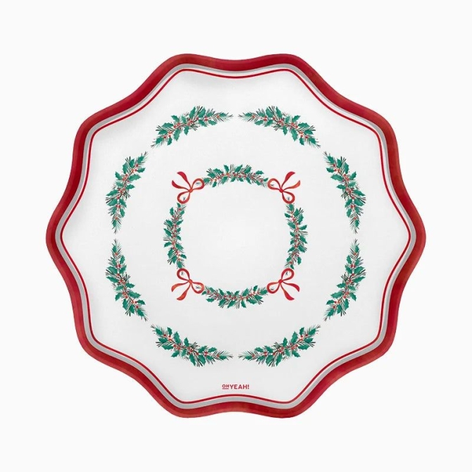 Lot de 2 Plateaux de Noël Ø 33 cm