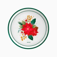 6 Assiettes Poinsettia de No�l