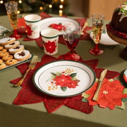 6 Assiettes Poinsettia de No�l. n�3