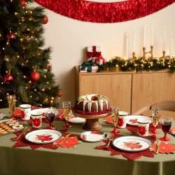 6 Gobelets Poinsettia de No�l. n�3