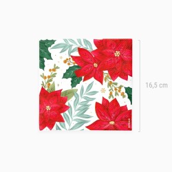 30 Serviettes Poinsettia de No�l. n�4