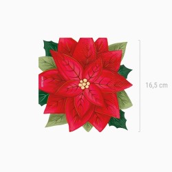 20 Serviettes en Forme de Poinsettia de Noël. n°6