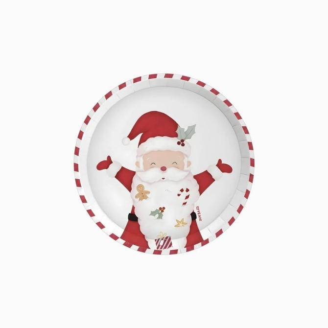6 Petites Assiettes Le P�re No�l Arrive ! 