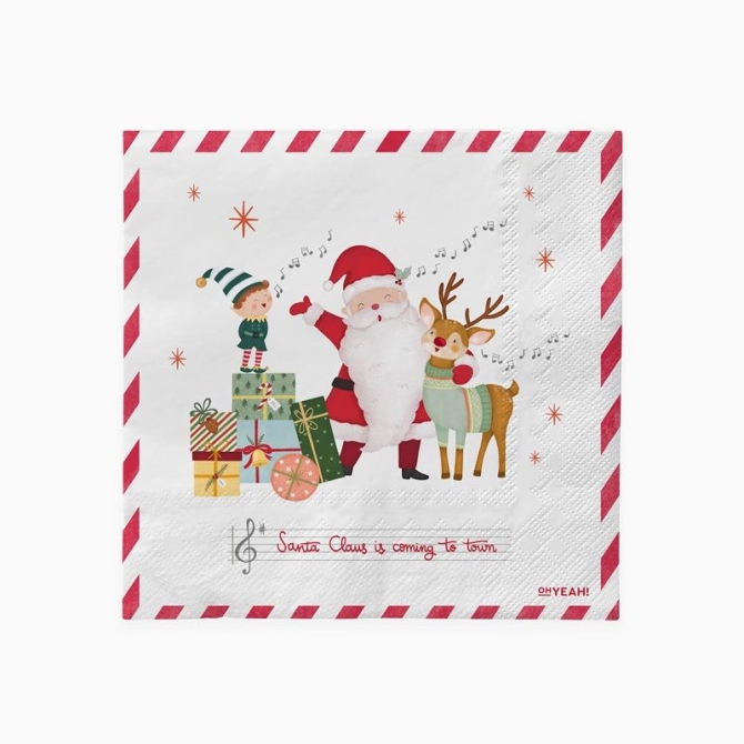 30 Serviettes Le P�re No�l Arrive ! 