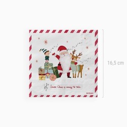 30 Serviettes Le P�re No�l Arrive !. n�5