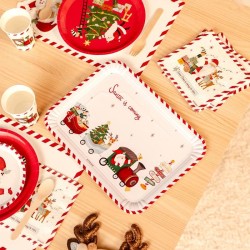 Lot de 2 Plateaux Rectangulaires Le P�re No�l Arrive !. n�1
