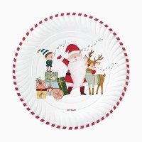 Lot de 2 Plateaux � 33 cm Le P�re No�l Arrive !