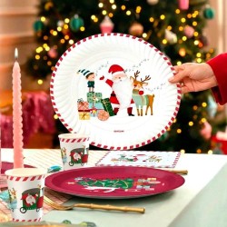 Lot de 2 Plateaux � 33 cm Le P�re No�l Arrive !. n�2