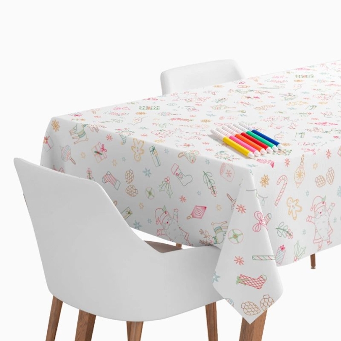 Nappe � Colorier avec Feutres - Le P�re No�l Arrive ! 