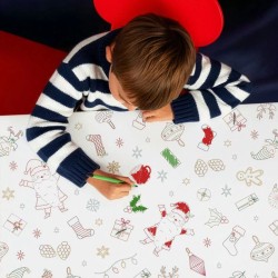 Nappe � Colorier avec Feutres - Le P�re No�l Arrive !. n�4
