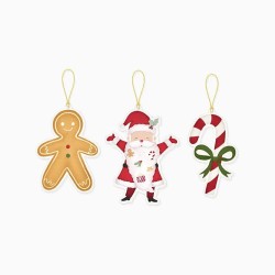 12 �tiquettes Cadeaux de No�l Le P�re No�l Arrive !. n�1