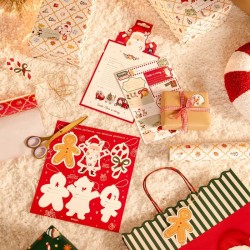 12 �tiquettes Cadeaux de No�l Le P�re No�l Arrive !. n�2