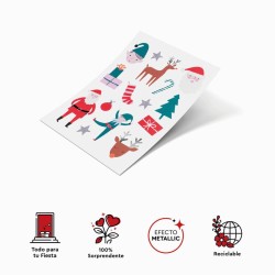 15 Stickers No�l - P�re No�l et Elfes. n�2