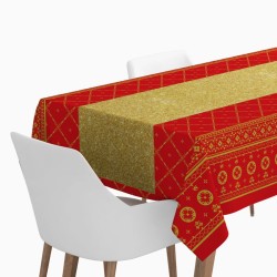 Nappe de Noël - Rouge Traditionnel. n°1