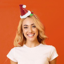 Serre-T�te Bonnet de No�l � Paillettes. n�2