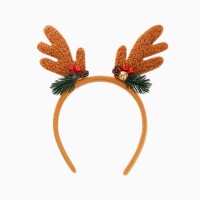 Serre-T�te de No�l Renne en Fourrure avec Clochettes