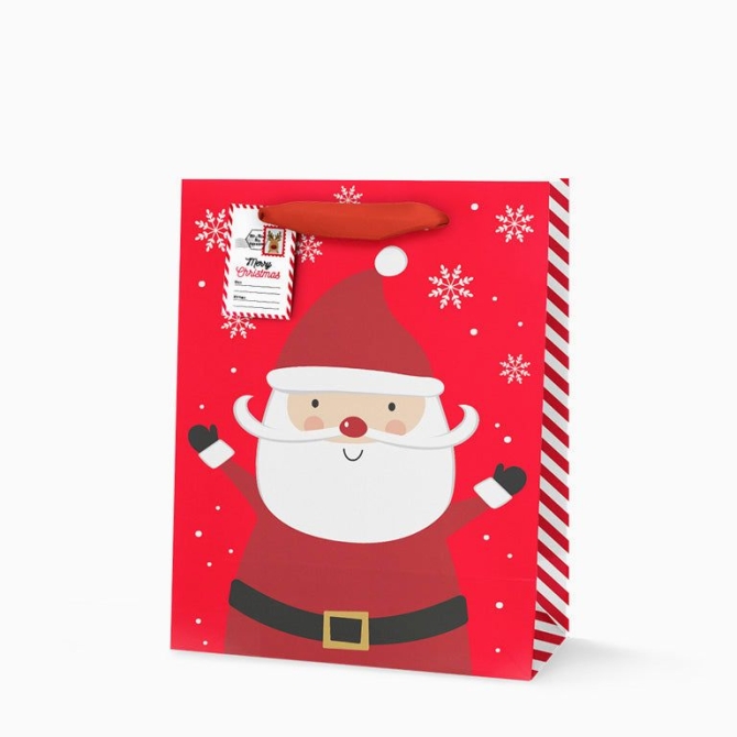 Grand Sac Cadeau de No�l P�re No�l avec Carte - 42 cm 