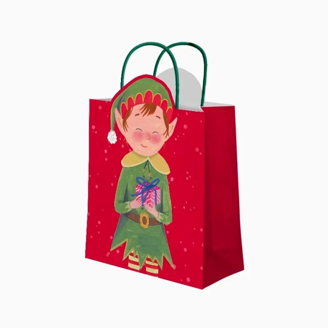 Sac Cadeau de No�l Elfe - 32 cm 