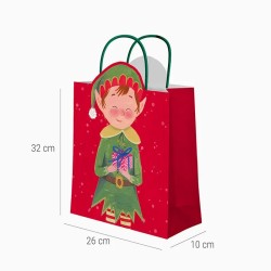 Sac Cadeau de No�l Elfe - 32 cm. n�2