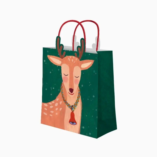 Sac Cadeau de No�l Renne - 32 cm 