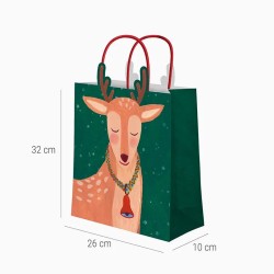 Sac Cadeau de No�l Renne - 32 cm. n�2