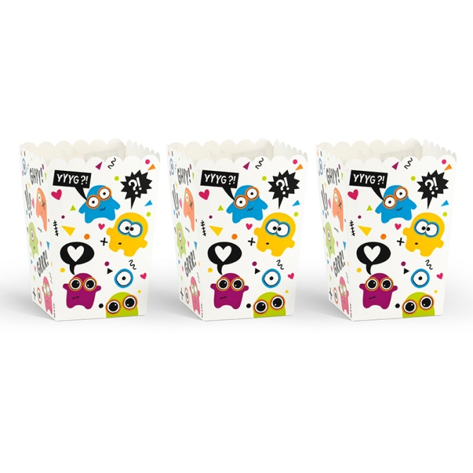 6 Petits Pots  Popcorn Monster Colors (12, 5 cm) 