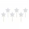 6 Pics Etoiles Glitter Argent (11 cm) images:#0