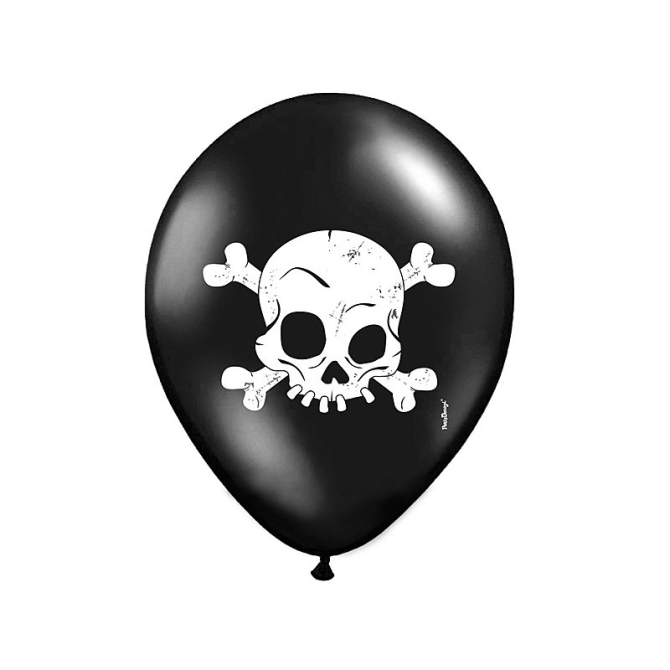 6 Ballons Ttes de Mort Pirate Epouvante 